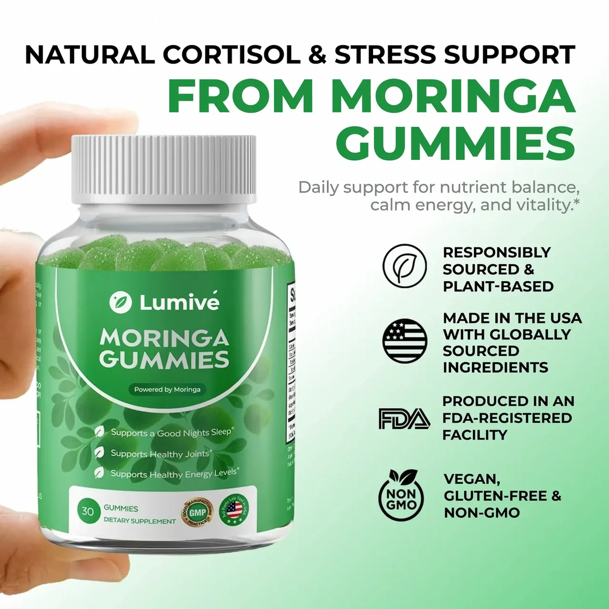 Lumivé Moringa Gummies – natural cortisol and stress support