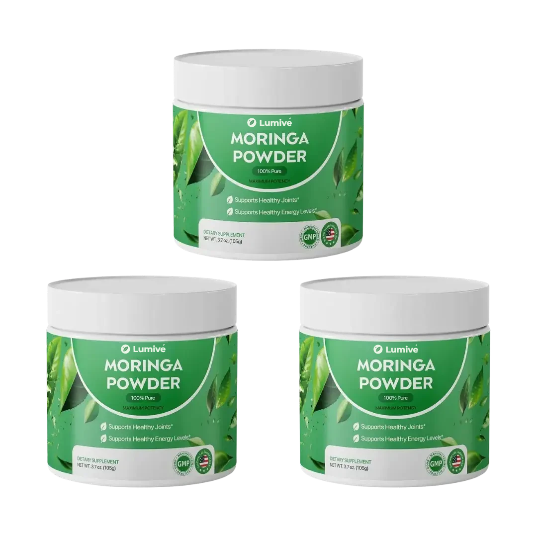 Lumivé Pure Moringa Powder – 3-jar bundle