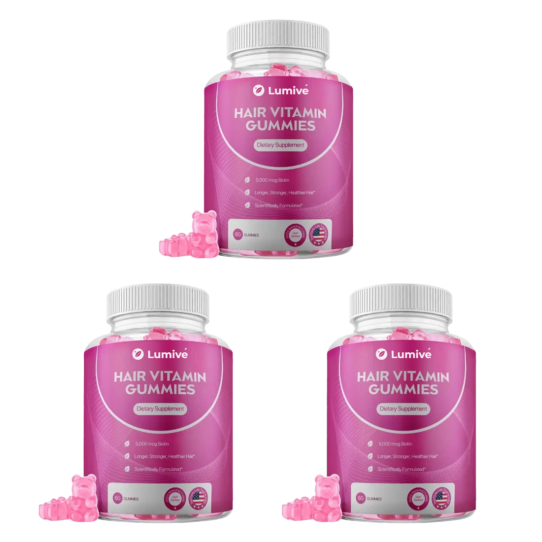 Lumivé Biotin Gummies – 3-bottle bundle