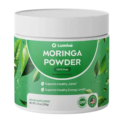 Lumivé Pure Moringa Powder – jar front view